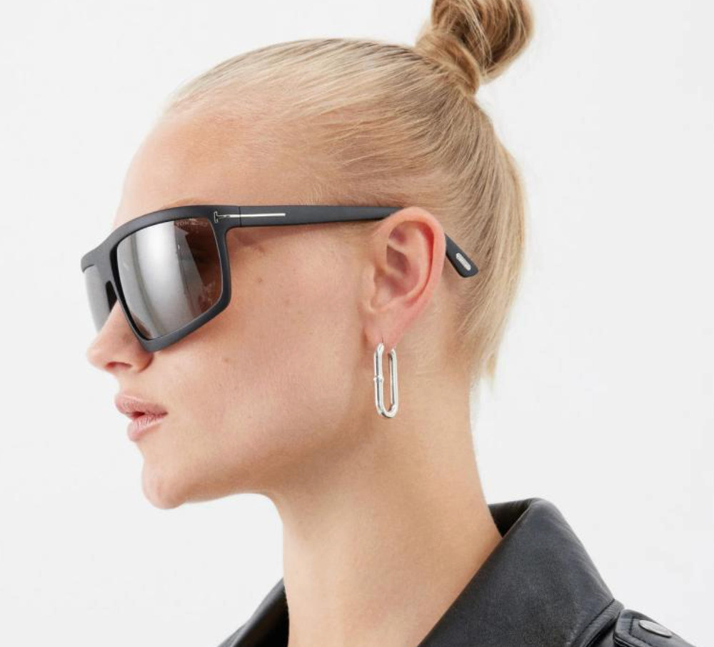 NEW Tom Ford FT1066 Clint Oversized Mask in Black